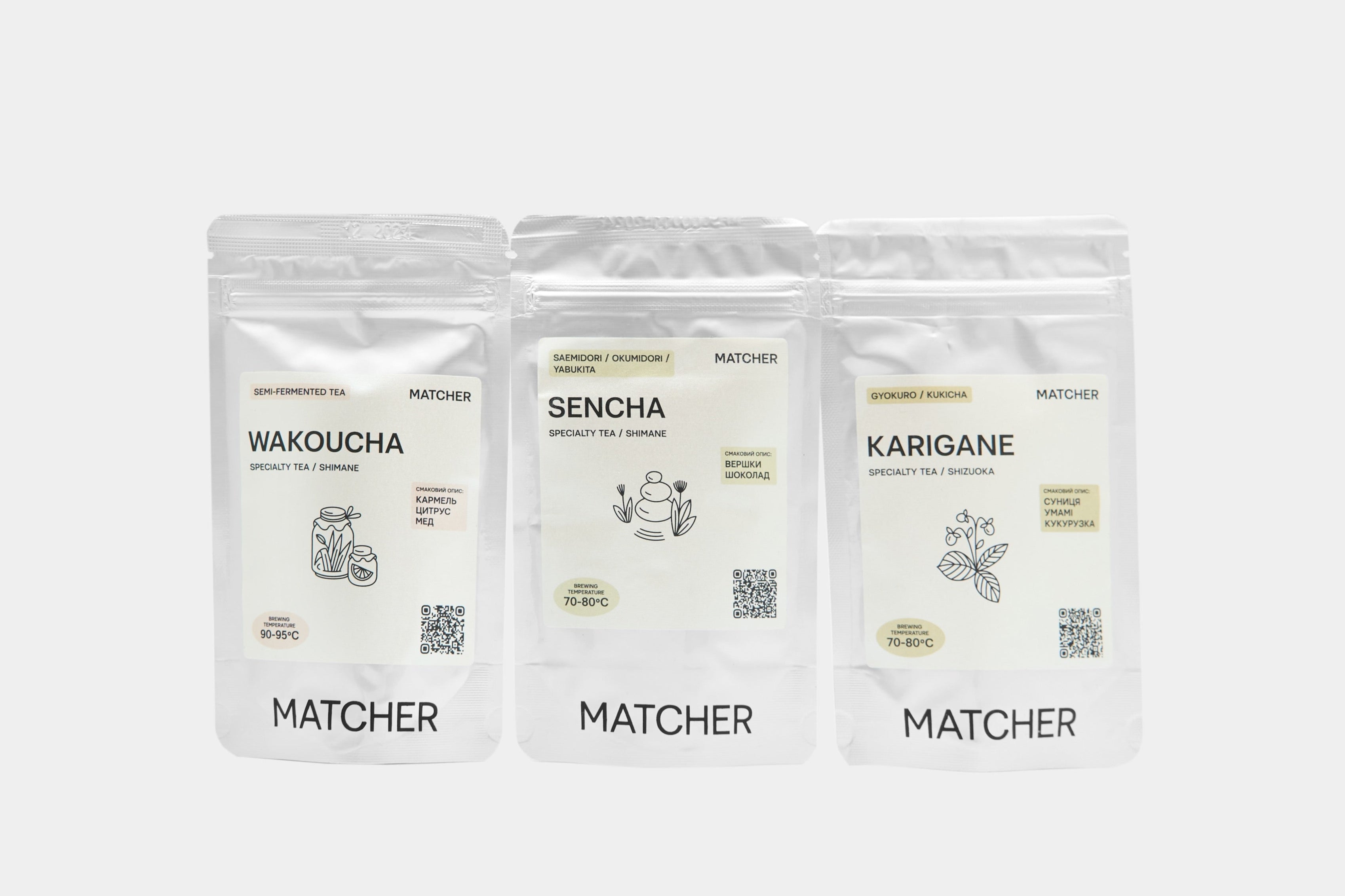 Дегустаційний чайний набір "Відпустка в Японії" – Сенча, Вакоча та Карігане 3шт по 30г