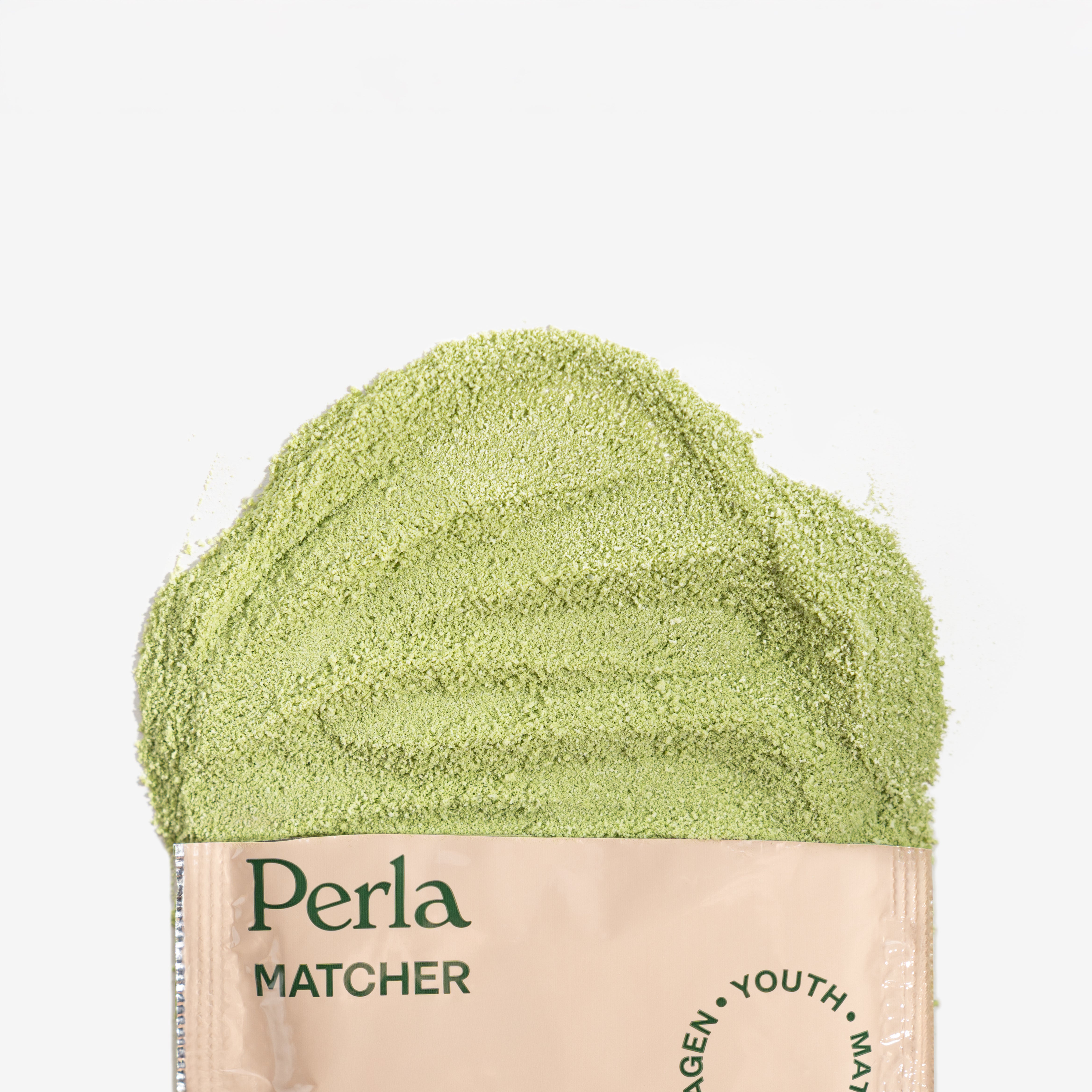 Кокосовий матча лате з колагеном у форматі саше від Matcher та Perla Helsa, купити в Україні, швидка доставка / Collagen Matcha Latte with coconut milk, buy in Ukraine