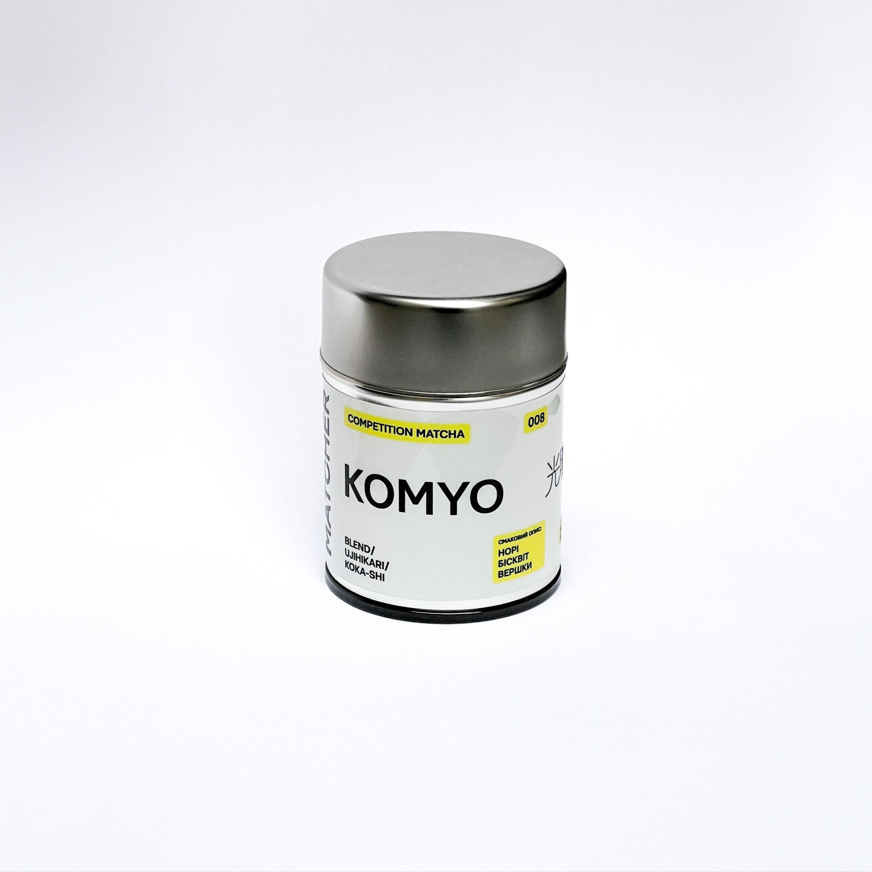 Competition matcha grade Komyo Maruyasu, елітний матча Комьо, баночка 30г купити в україні Matcher.store