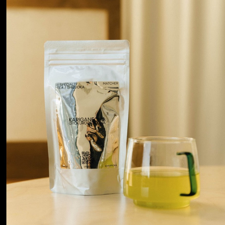 Японський зелений чай Карігане (Кукіча) з Гьокуро, купити Matcher.store