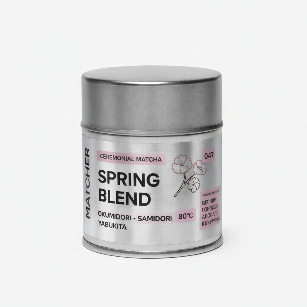 Весняний матча Спрінг Бленд – для лате та коктейлів. Бленд трьох культиварів від Tsuji Rihei