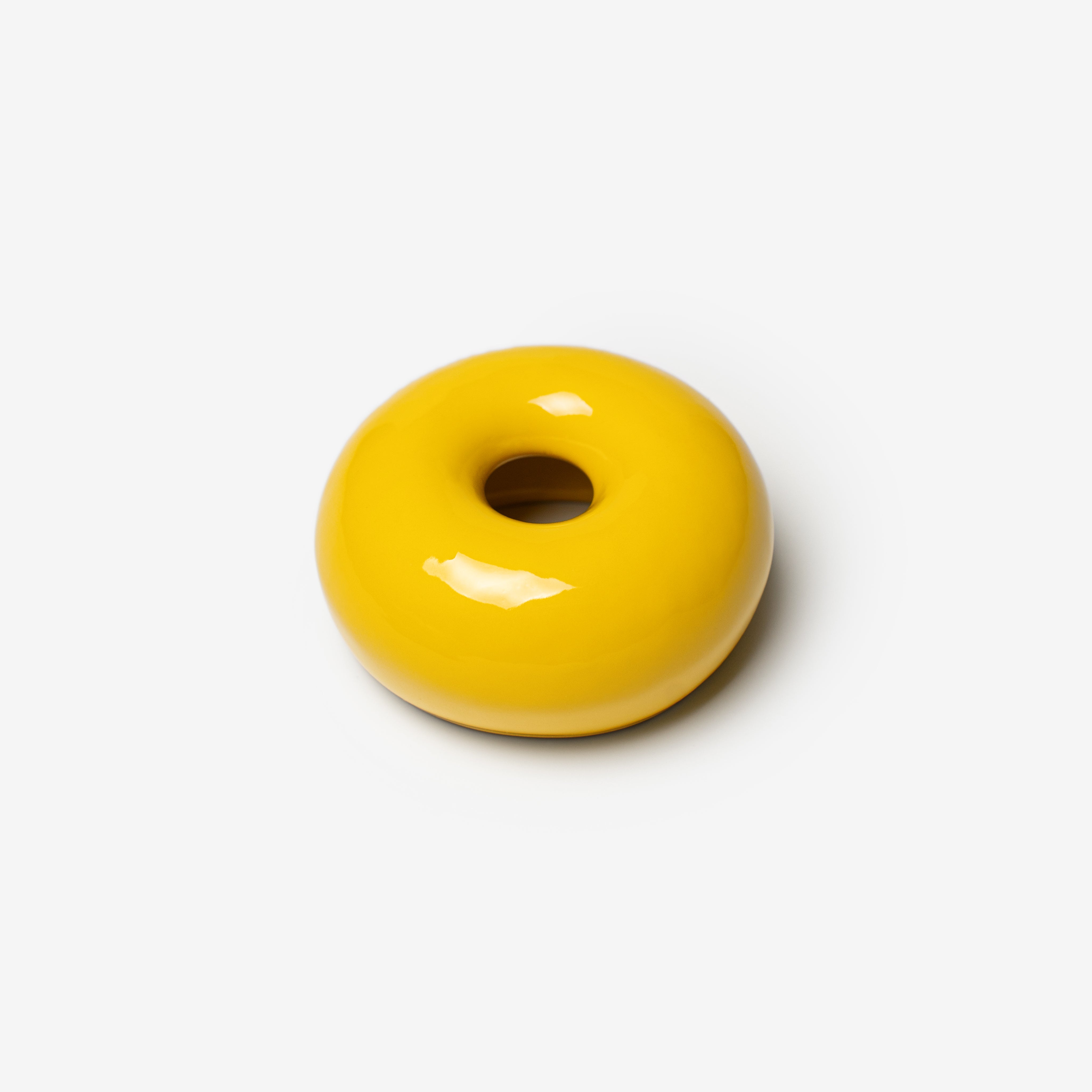 Підставочка наоші для часена у стилі бублика кольору Юзу, Yuzu (yellow) bagel style, naoshi whisk stand