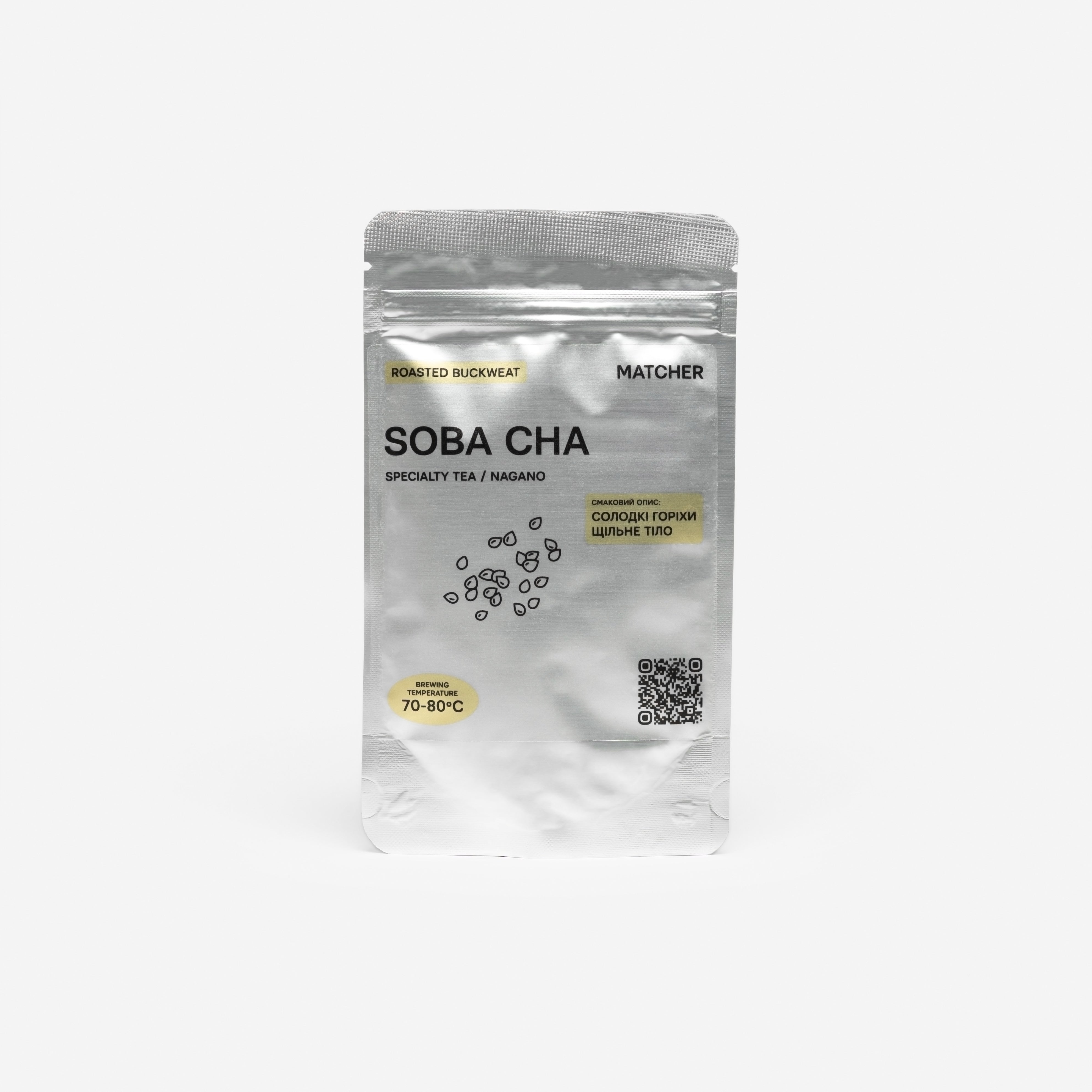 японський гречаний чай Собатя 30г, Купити чай для кавʼярні, Соба даттан чай без кофеїну купити в Matcher.store / Japanesse Soba Tea Dattan